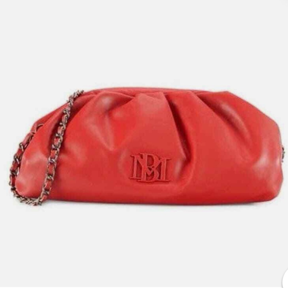 BADGLEY MISCHKA Red Wrapped Frame Logo Crossbody Bag NWT Color:RED